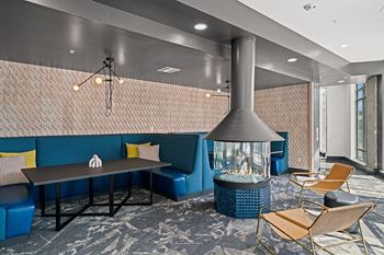 La Via indoor fireplace lounge