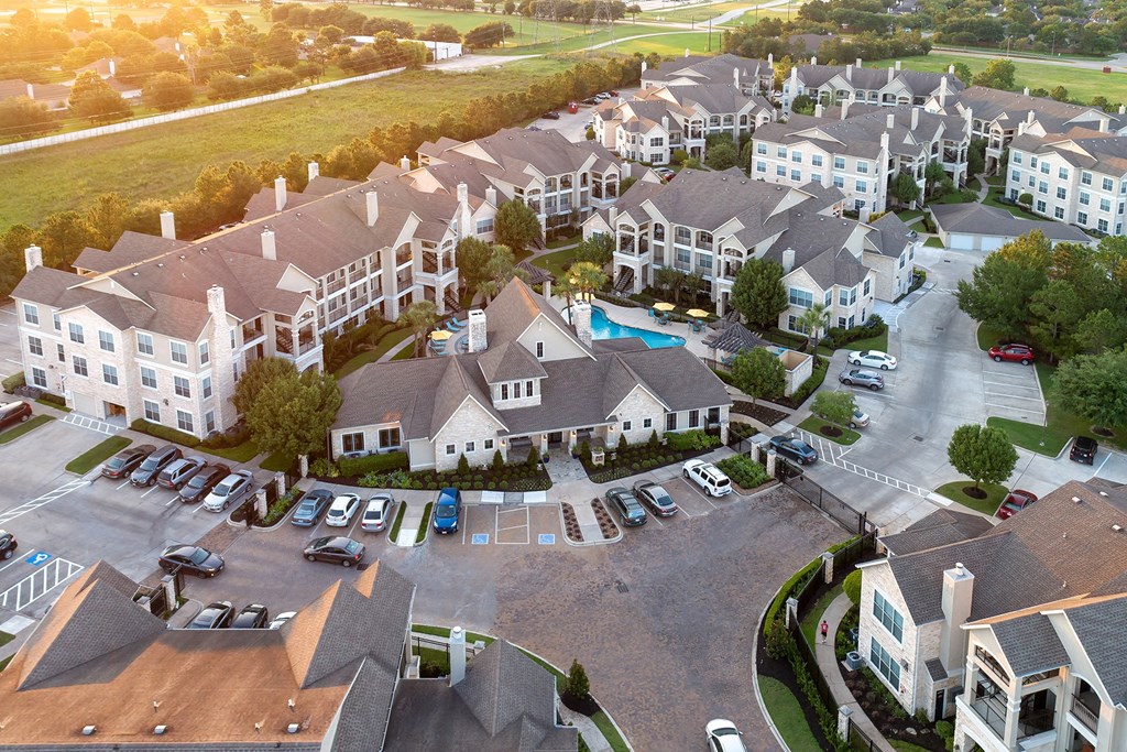 The Retreat at Cinco Ranch aerial view of community
