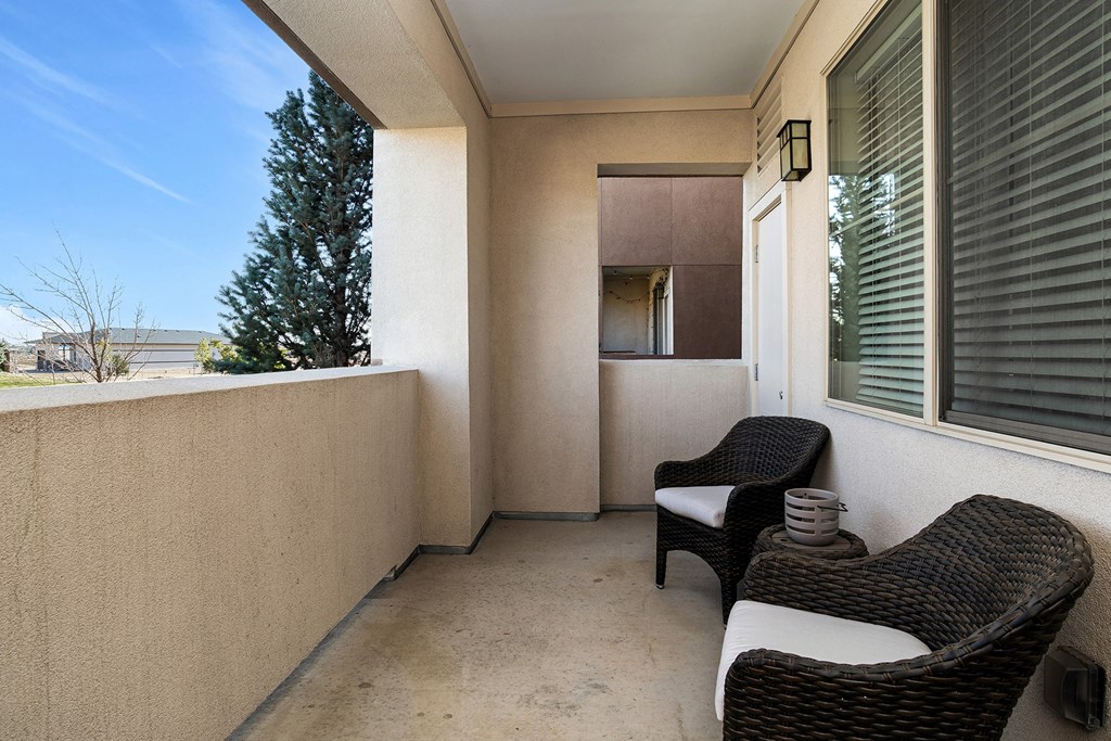 First and Main Apartments patio and balcony