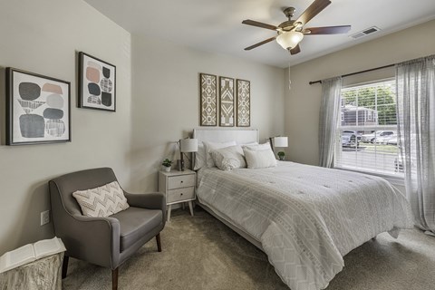 Carpeted bedrooms - Lantern Woods Apartments