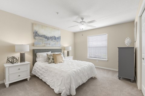 Plush carpeting in bedrooms available - Egret's Landing Apartments