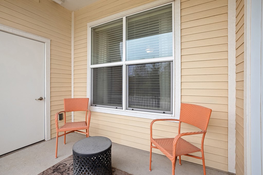 The Haven at Shoal Creek - Patio space in each unit