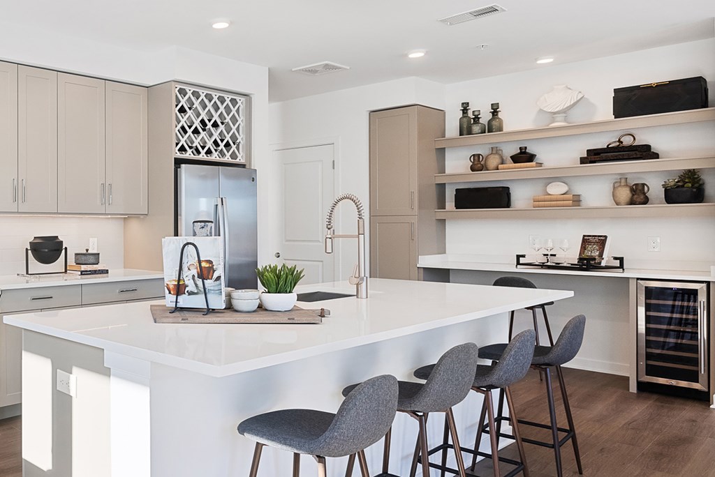 Gooseneck faucets in kitchens - Stonehill at West Orange