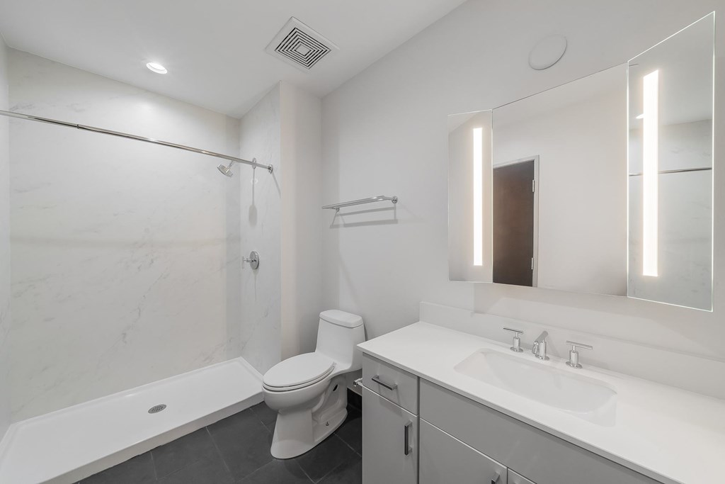 Well-lit vanities available - Main 3 Downtown