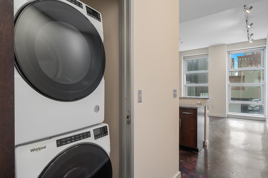 Stackable full-sized washer/dryers - Main 3 Downtown