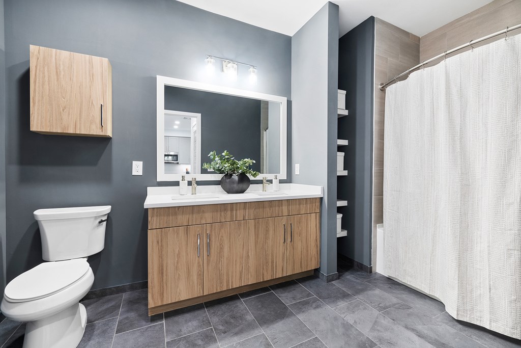 Shaker cabinetry in bathrooms - Stonehill at West Orange