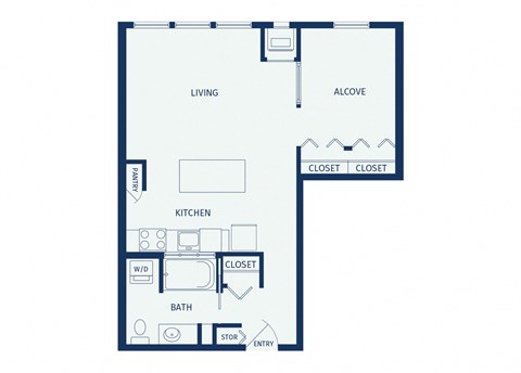 Eitel Apartments A4 Studio floor plan