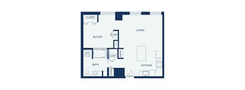 Eitel Apartments A6 Studio floor plan