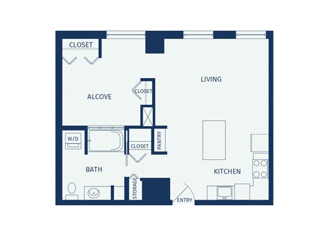Eitel Apartments A6 Studio floor plan