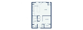 Eitel Apartments A8 Studio floor plan