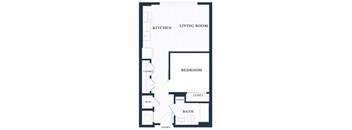 A0S3 - Studio - 1 Bath - Brentford at the Mile - 2D Floor Plan