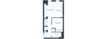 A0S9 - Studio - 1 Bath - Brentford at the Mile - 2D Floor Plan