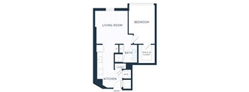 A106 - 1 Bed - 1 Bath - Brentford at the Mile - 2D Floor Plan