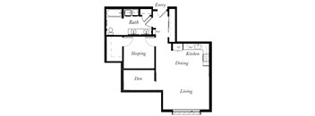 A11 - 1 Bed -1 Bath - 854 Sq Ft - 2D - Willow Apartments