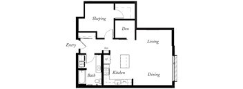 A12 - 1 Bed -1 Bath - 871 Sq Ft - 2D - Willow Apartments