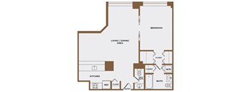 A15 - 1 Bd 1 Bath - The Broderick - 2D
