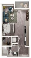 Arazo apartments - A1 - studio 1 bath - 3D Arazo apartments - A1 - studio 1 bath - 3D