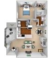Mountain Shadows - A1 (Andorra) - 1 Bedroom and 1 Bath - 3D floor plans