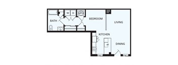 Lansdale Station Apartments A1 floor plan - studio