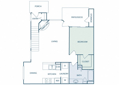 A2 - 1Bed 1 Bath - 854 Sq Ft - 2D
