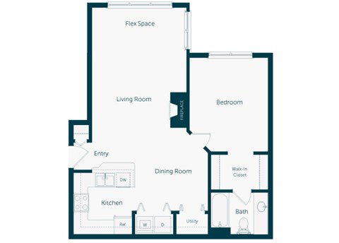 Emmersyn at Lone Tree - A2 - 1 Bed 1 Bath - 2D