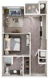 Arazo apartments - A2 - 1 bedroom 1 bath - 3D Arazo apartments - A2 - 1 bedroom 1 bath - 3D