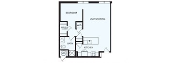Lansdale Station Apartments A2 floor plan - studio