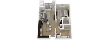 A2 -1 Bed - 1 Bath - 751 sq ft - Talavera Apartments - 3D