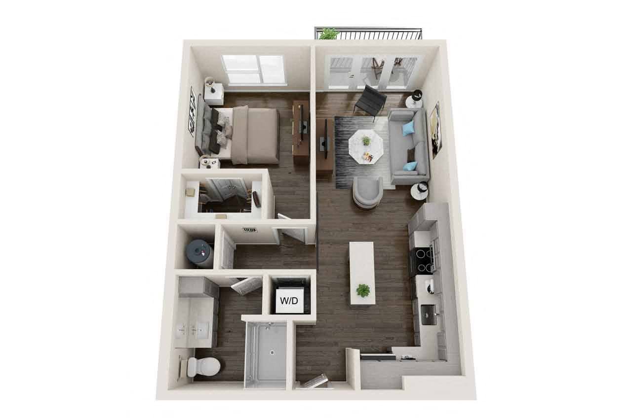 Axio at Carillon - A3 - 1 Bedroom 1 Bath