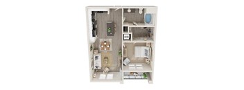 A3 - 1Bed 1Bath - 858SF
