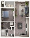 Arazo apartments - A3 - 1 bedroom 1 bath - 3D Arazo apartments - A3 - 1 bedroom 1 bath - 3D