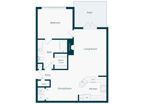 Emmersyn at Lone Tree - A3 - 1 Bed 1 Bath - 2D