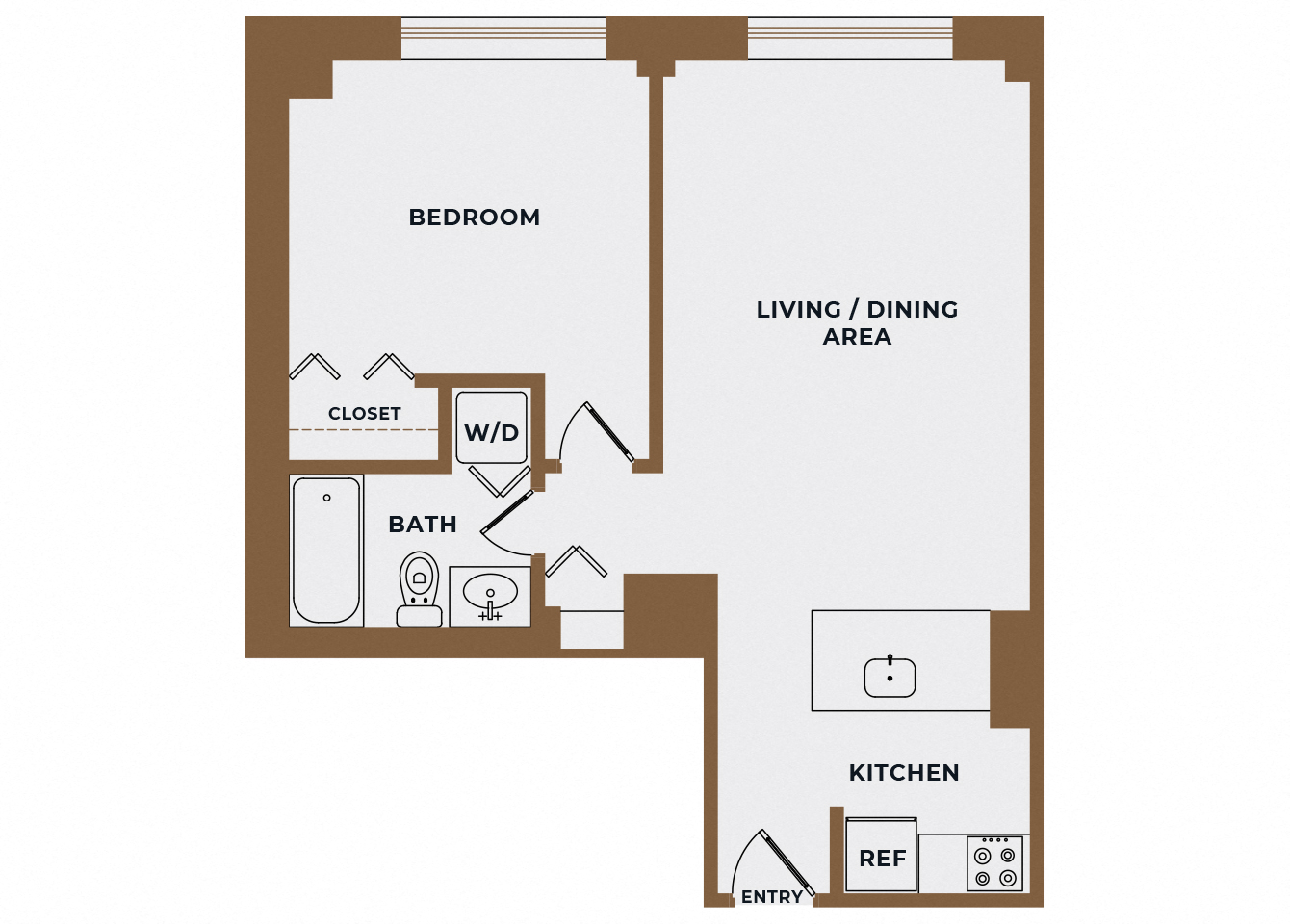 A4 - 1Bed 1 Bath - The Broderick - 2D