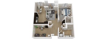 A3 -1 Bed - 1 Bath - 969 sq ft - Talavera Apartments - 3D