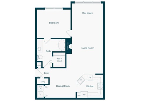 Emmersyn at Lone Tree - A3 - 1 Bed 1 Bath - 2D