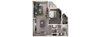 Arazo apartments - A6 - 1 bedroom 1 bath - 3D