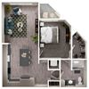 Arazo apartments - A6 - 1 bedroom 1 bath - 3D Arazo apartments - A6 - 1 bedroom 1 bath - 3D