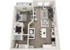 Element 25 apartments A6 1-bedroom 3D floor plan