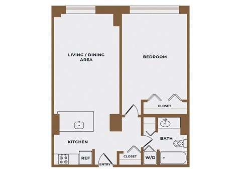 A8 - 1Bed 1Bath - The Broderick - 2D