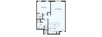Lansdale Station Apartments A9 floor plan - 1 bed 1 bath