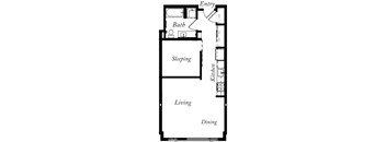 AR - 1 Bed -1 Bath - 622 Sq Ft - 2D - Willow Apartments