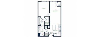 A8 2D floor plan 1 bed 1 bath