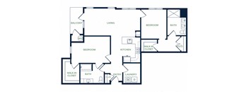 B10 2D floor plan 2 bed 2 bath