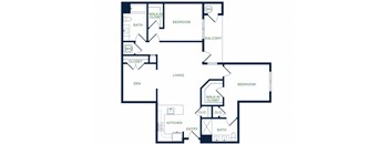 B11 2D floor plan 2 bed 2 bath