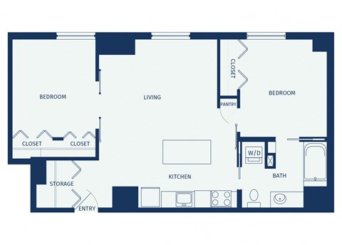 Eitel Apartments B1 2 bedroom floor plan