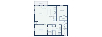 Eitel Apartments B2 2 bedroom floor plan