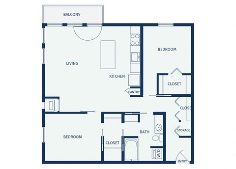 Eitel Apartments B2 2 bedroom floor plan
