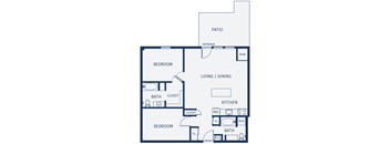 Eitel Apartments B3 2 bedroom floor plan