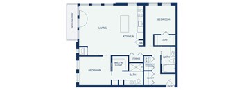 Eitel Apartments B6 2 bedroom floor plan