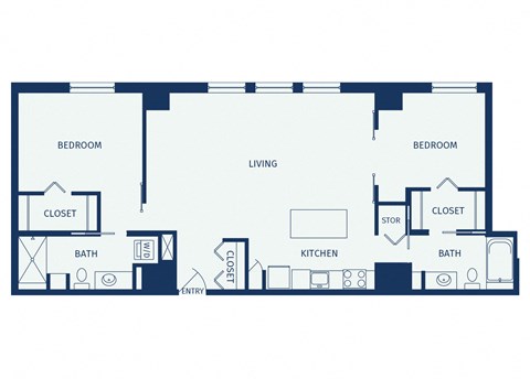 Eitel Apartments B8 2 bedroom floor plan